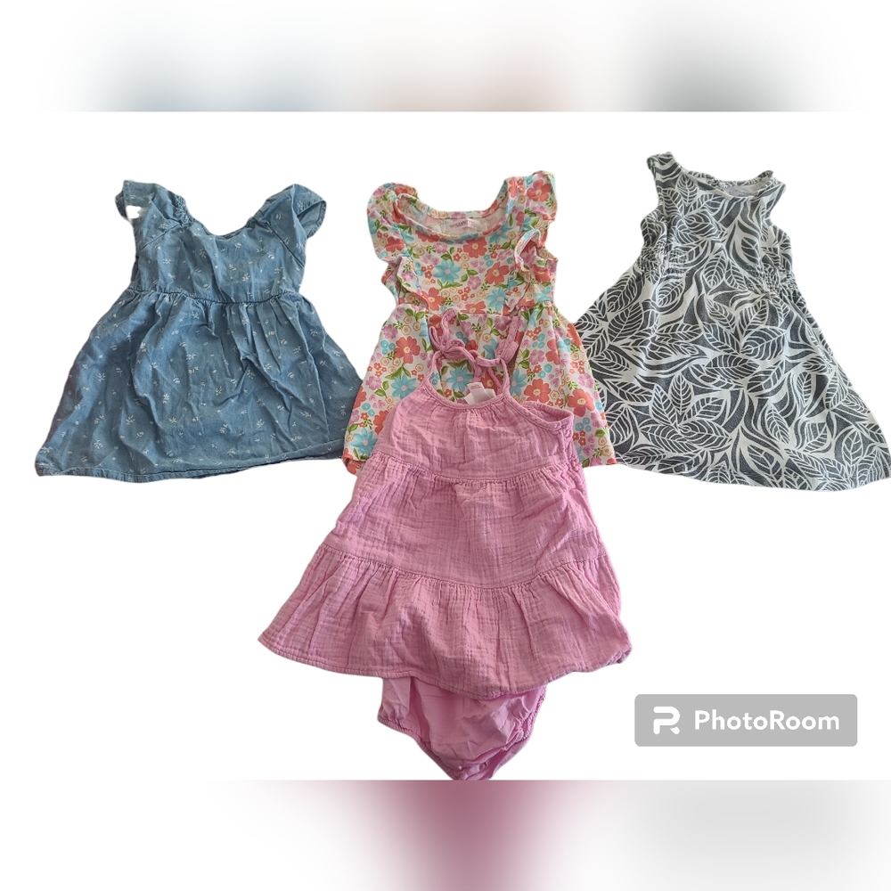 Baby Girl Bundle Lot 4 Pieces Dresses Size 12M